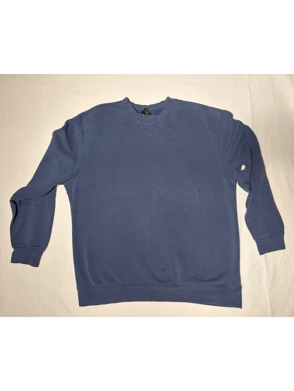 Joe Boxer Blue Crewneck Sweatshirt Large Faded Distressed Y2K Pullover
